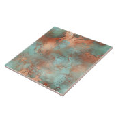 Copper Patina Rustic Metallic keramische tegel Tegeltje (Zijkant)