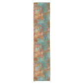 Copper Patina Rustic Metallic Korte Tafelloper (Voorkant)