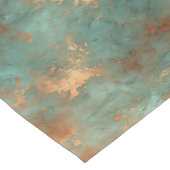 Copper Patina Rustic Metallic Korte Tafelloper (Hoek)