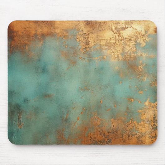 Copper Patina Rustic Metallic Muismat (Voorkant)