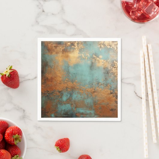 Copper Patina Rustic Metallic Servet (Insitu)
