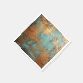 Copper Patina Rustic Metallic Servet (Hoek)