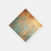 Copper Patina Rustic Metallic Servet (Hoek)