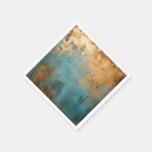 Copper Patina Rustic Metallic Servet (Hoek)