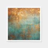 Copper Patina Rustic Metallic Servet (Voorkant)