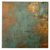 Copper Patina Rustic Metallic Tegeltje (Voorkant)