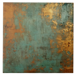 Copper Patina Rustic Metallic Tegeltje