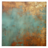 Copper Patina Rustic Metallic Tegeltje (Voorkant)