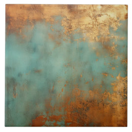 Copper Patina Rustic Metallic Tegeltje