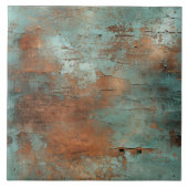 Copper Patina Rustic Metallic Tegeltje (Voorkant)
