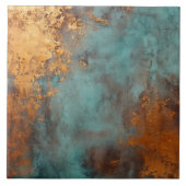 Copper Patina Rustic Metallic Tegeltje (Voorkant)