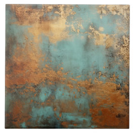 Copper Patina Rustic Metallic Tegeltje