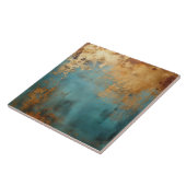 Copper Patina Rustic Metallic Tegeltje (Zijkant)