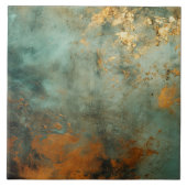 Copper Patina Rustic Metallic Tegeltje (Voorkant)