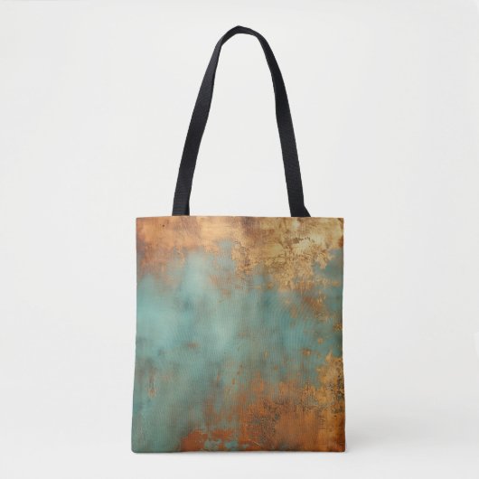 Copper Patina Rustic Metallic Tote Bag (Voorkant)