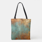 Copper Patina Rustic Metallic Tote Bag (Achterkant)