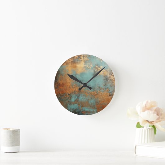 Copper Patina Rustic Ronde Klok (Huis)