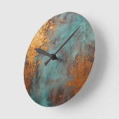 Copper Patina Rustic Ronde Klok (Hoek)