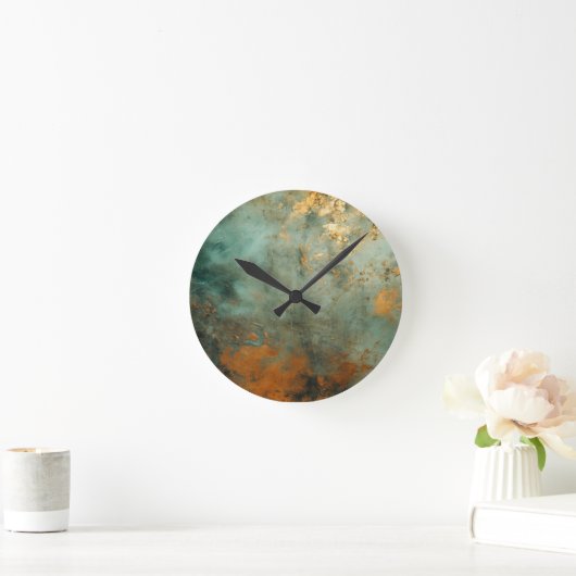 Copper Patina Rustic Ronde Klok (Huis)