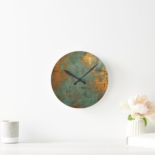 Copper Patina Rustic Ronde Klok (Huis)