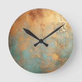 Copper Patina Rustic Ronde Klok (Voorkant)