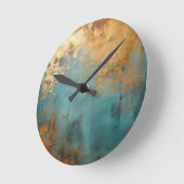 Copper Patina Rustic Ronde Klok (Hoek)