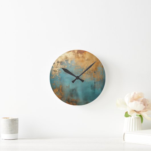 Copper Patina Rustic Ronde Klok (Huis)