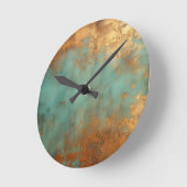 Copper Patina Rustic Ronde Klok (Hoek)