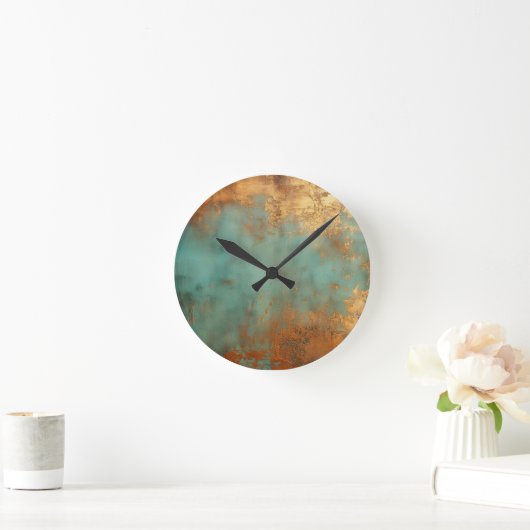 Copper Patina Rustic Ronde Klok (Huis)