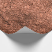 Copper Penny Distressed Gothic Damask Wrapping Pap Cadeaupapier (Hoek)