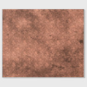 Copper Penny Distressed Gothic Damask Wrapping Pap Cadeaupapier (Vlak)