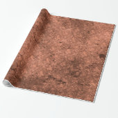 Copper Penny Distressed Gothic Damask Wrapping Pap Cadeaupapier (Uitgerold)