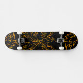 Copper Phoenix stijgt op zwart 2 Persoonlijk Skateboard (Horizontaal)