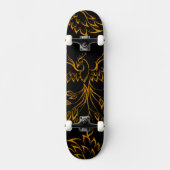 Copper Phoenix stijgt op zwart 2 Persoonlijk Skateboard (Voorkant)