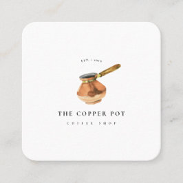 Copper Pot Illustration Visitekaartje koffiewinkel