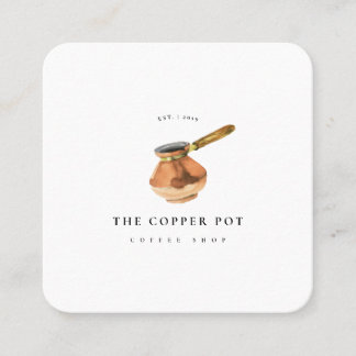 Copper Pot Illustration Visitekaartje koffiewinkel