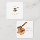 Copper Pot Illustration Visitekaartje koffiewinkel (Voorkant / Achterkant)