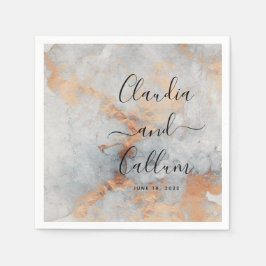Copper Quarry Wedding Cocktail Napkins Servet