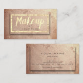 Copper Roos Gold Blush Beauty Makeup Artist Glam Visitekaartje (Voorkant / Achterkant)