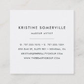 Copper Roos Gold Bokeh Square Vierkante Visitekaartje (Achterkant)