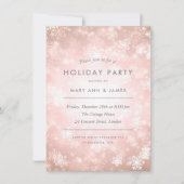 Copper Roos Gold Glitter Holiday Party  Kaart (Voorkant)