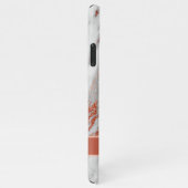 Copper | Roos Gold Glitter Marble Monogram iPhone Hoesje (Rechterkant)