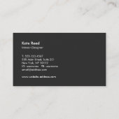 Copper Roos Gold Stripe Square Monogram Visitekaartje (Achterkant)