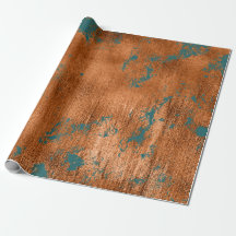 Copper Rust Blauwgroen Patina Metallic Abstract El