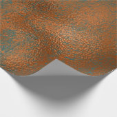 Copper Rust Blue Patina Metallic Abstracte Lux Cadeaupapier (Hoek)