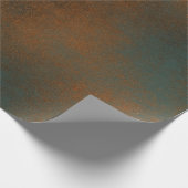 Copper Rust Blue Patina Metallic Grungy Abstract Cadeaupapier (Hoek)