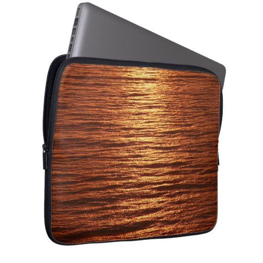 Copper sea pattern laptop sleeve (Voorkant Rechts)