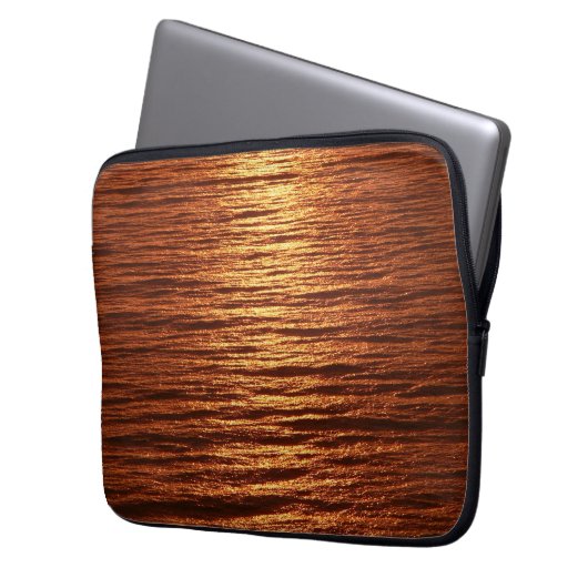Copper sea pattern laptop sleeve (Voorkant Links)
