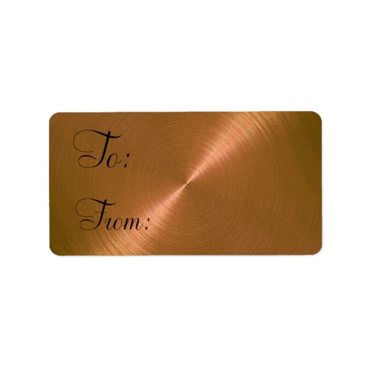 Copper Sheen Gift Label (Voorkant)