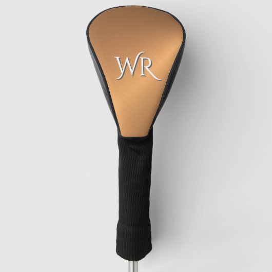 Copper Shine Persoonlijke Initialen Golfheadcover (Voorkant)